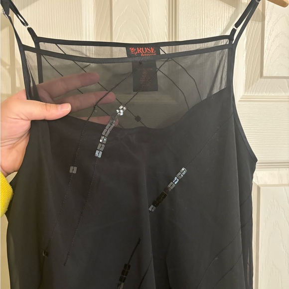 Beautiful vintage black mesh and satin like dress size XL from rose passion - Picture 2 of 6